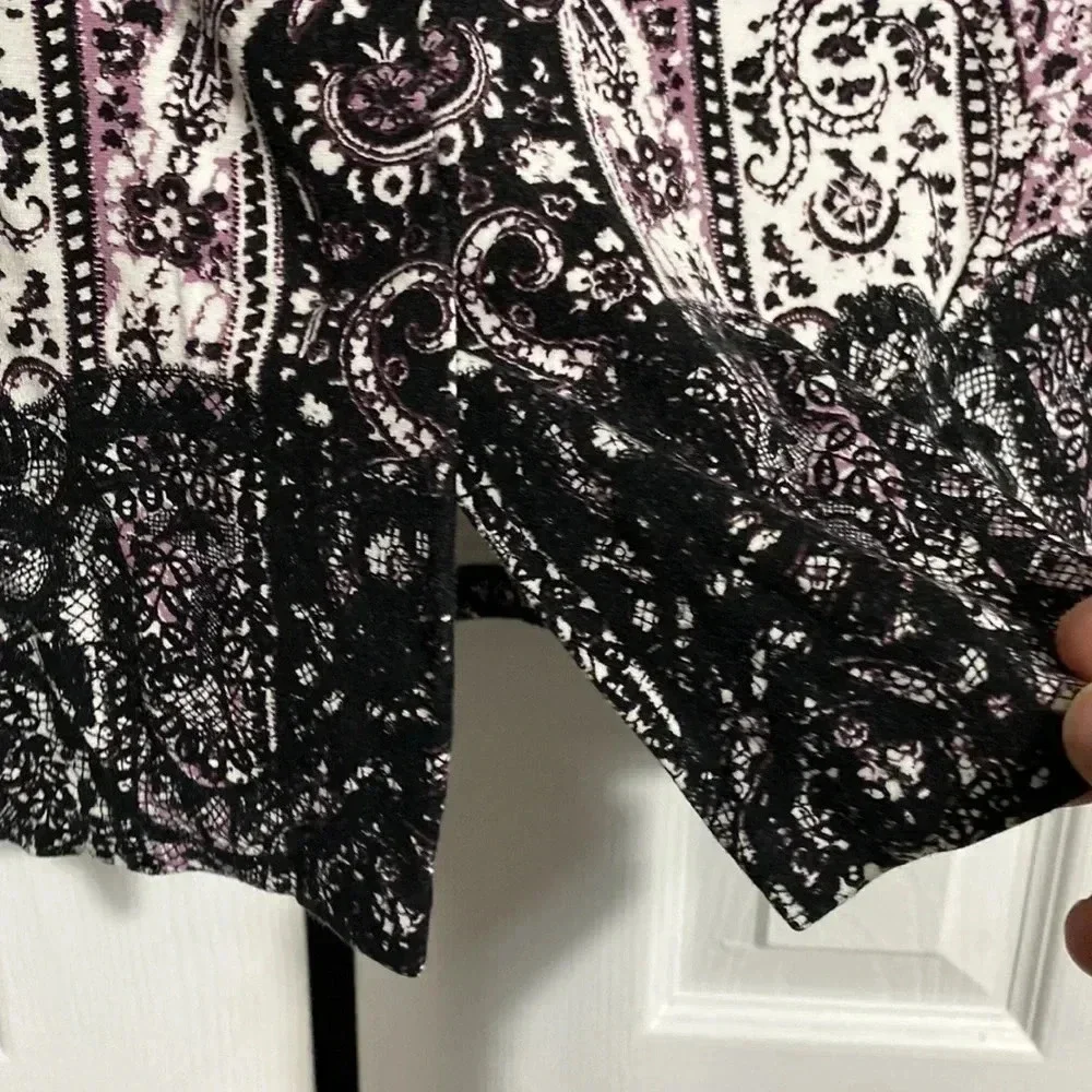 Cato purple black & white skirt